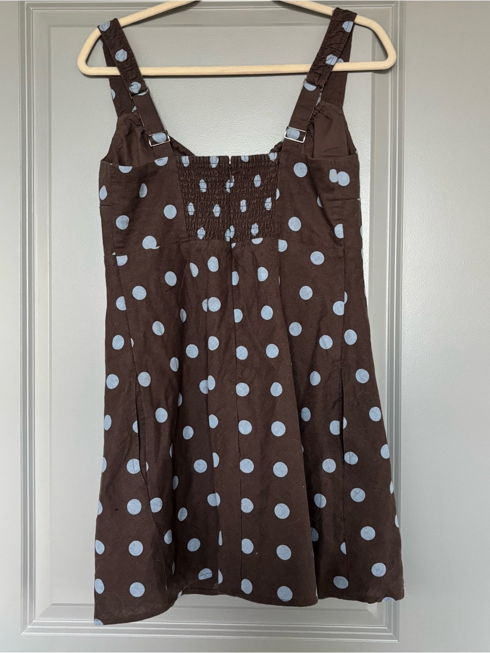 Abercrombie Bra-Free Tie-Front Linen-Blend Mini Dress. NWT! - Picture 8 of 9